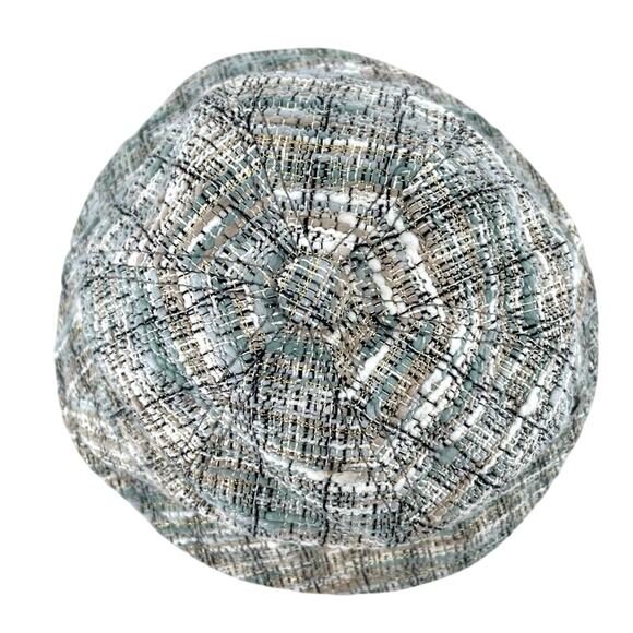 Maison Michel Paris Mara Tweed Bucket Hat Elegant Blue Gold Plaid Size M - NEW main image 15